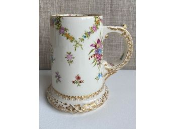 Gorgeous Antique Hand Painted  Porcelain Pitcher/Mug