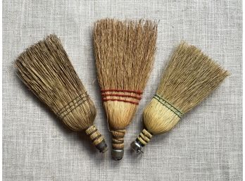 Three Vintage Wisk Brooms