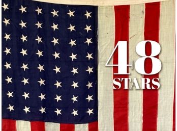 Vintage American Flag With 48 Stars