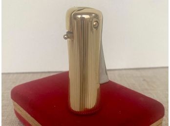 Gold Plated Lighter In Red Case