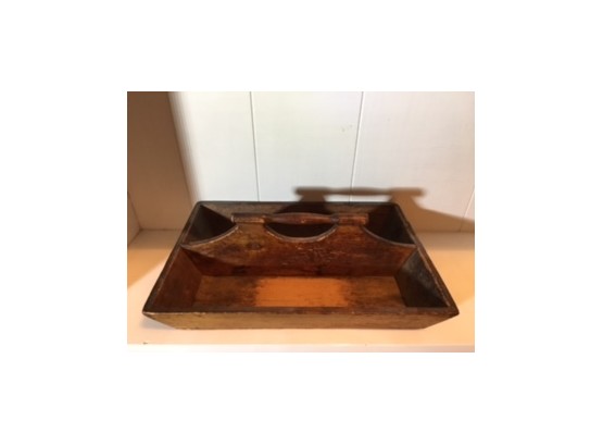Vintage Wooden Utility Tray W/ Handle