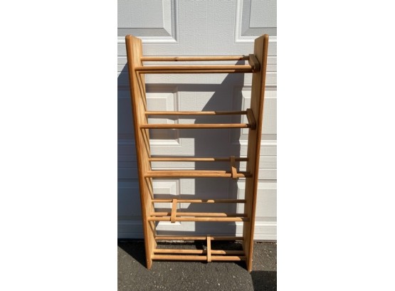Natural Solid Wood Shoe Rack / Bookcase