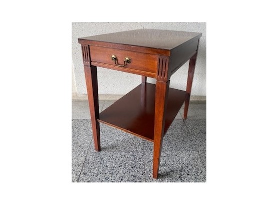 Vintage Mersman 2-Tier Single Drawer Accent Table