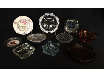 Collection Of Vintage Ashtrays Including Murano & Las Vegas