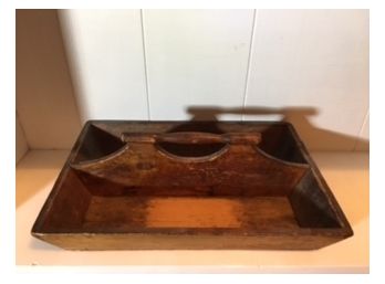 Vintage Wooden Utility Tray W/ Handle