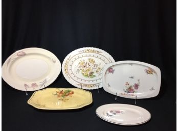 Collection Of Assorted Fine China Serving Plates