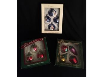 3 Boxes Of Vintage Glass Christmas Ornaments