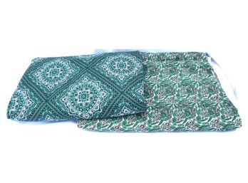 Two Green Theme Knit Fabric Cuts (8 Yards Total)