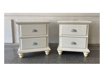 Pair Of Hart Furniture White Wash Style Nightstands
