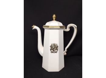 Antique White W/ Gold Crest & Trim Teapot