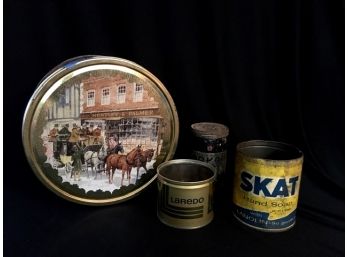 4 Vintage Tins / Containers