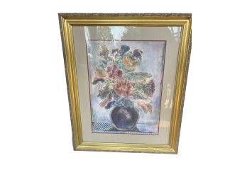 Floral Medley Print Framed Under Glass