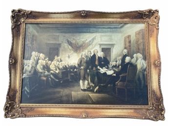 Historical Print On Canvas In A Beautiful Frame