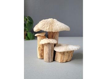 70s Coral & Driftwood Mushroom Sculpture