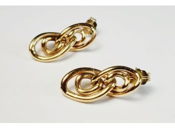 14k Yellow Gold Hanging Earrings