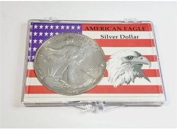 1989 American .999 Silver Eagle Dollar BU In Plastic Case