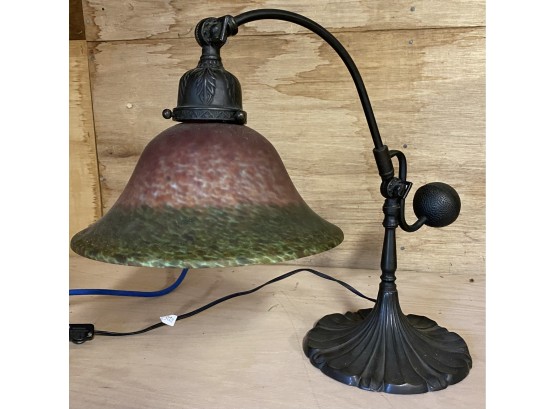 Bronzed Base Counter Balanced Boudoir Lamp