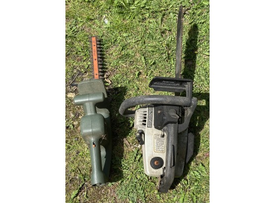 Craftsman Chainsaw, Black And Decker Electric Hedge Trimmer
