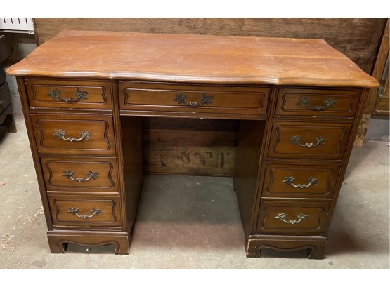 Maple Kneehole Desk Circa 1940s