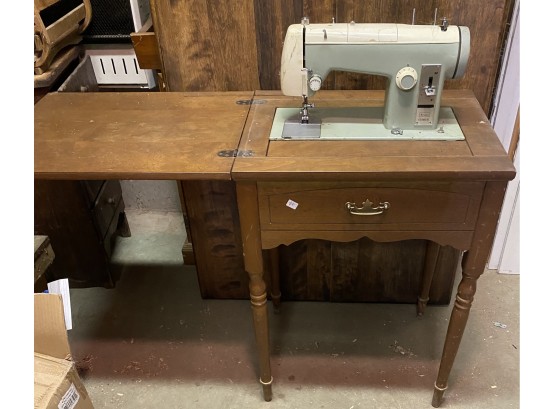 Kenmore Sewing Machine In Wooden Cabinet