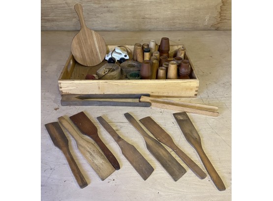 Lot Of Wooden Hand Crafted Items