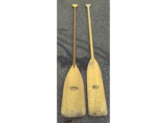 Two Wooden American Made Paddles