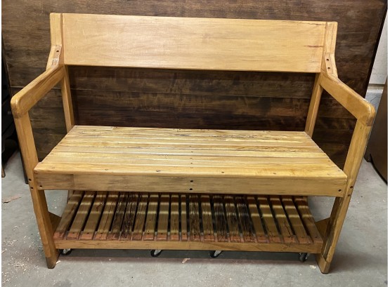 Custom Crafted Rolling Maple Bench