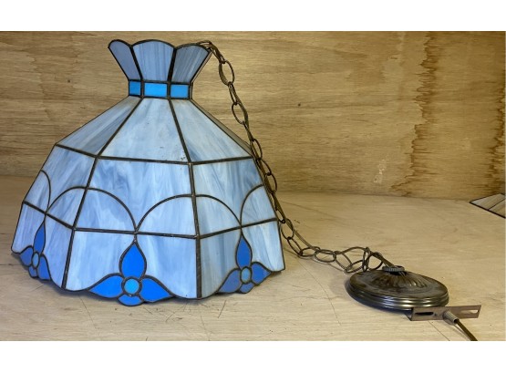 Blue Handmade Stained Glass Fixture