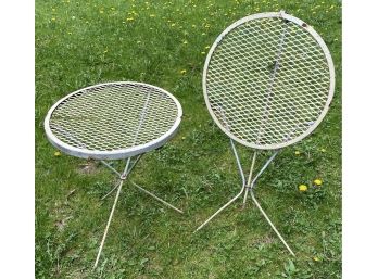 Two Collapsible Metal Tables