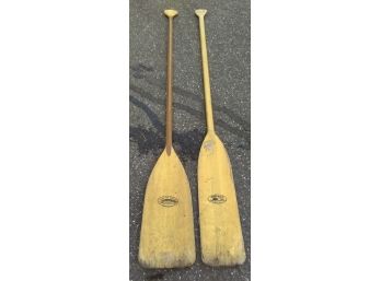 Two Wooden American Made Paddles
