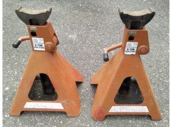 Pair Of Big Red 6-ton Jack Stands