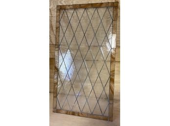 Diamond Shaped Leaded Glass Unframed Window Panel