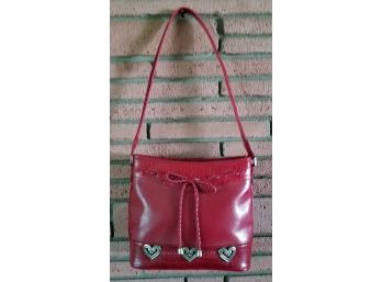 Beautiful Women's Shoulder Bag In Red With A Country Western Flair.  Medium Sized