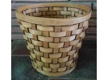Wooden Waste Paper Basket/Plant Holder.  Nicely Made.