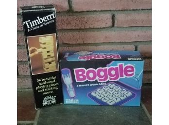 Complete - Games Family Fun Timberrr A Game Of Balance & Boggle 3 Mintues Word Game