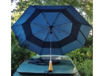 Rainkist Vented - Double Canopy Auto- Open Umbrella With Portable Cover