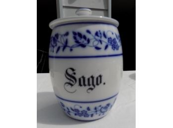 Antique Blue Onion Canister