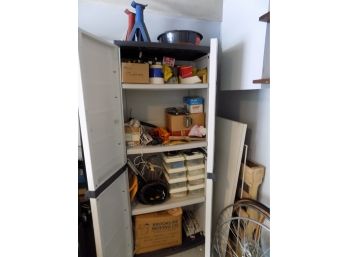 Storage Cabinet With Contents