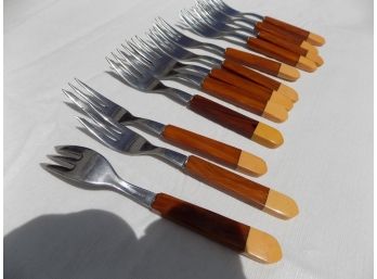 Stylish Set Of 12 Bakelite Forks