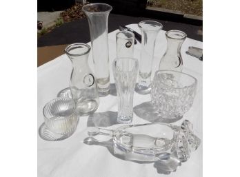 Lot Of Assorted Glass/crystal, Bud Vases