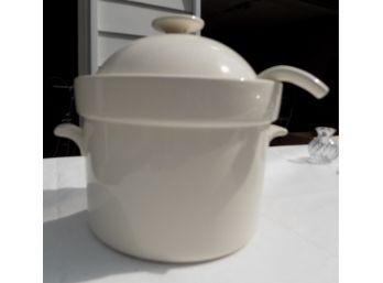 Ceramic Covered Soup Tureen With Ladle