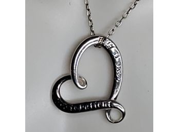 Love Is Patient Love Is Kind Sterling Heart Necklace