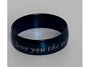 Stainless Steel Blue 'Love You The Most' Band