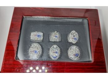 Box Set Of Replica New England Patriots Championship Rings