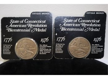 State Of Connecticut American Revolution Bicentennial Medals (2)
