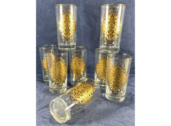 MCM Libby Gold Embossed Medallion Tumblers