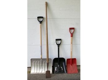 Winter Tool Lot - Ice Chopper, Driveway Markers, Snow Shovels