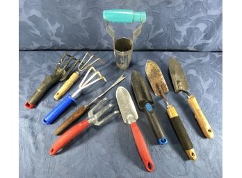Garden Hand Tools. Spade, Tulip Planter, Cultivator