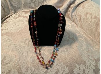 Beautiful Necklace In Varying Sizes, Shapes, And Colors - Lot #19