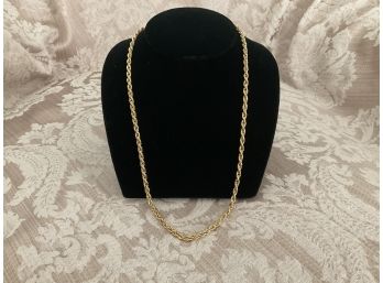 Gold Tone Necklace With 14K Clasp - Lot #29
